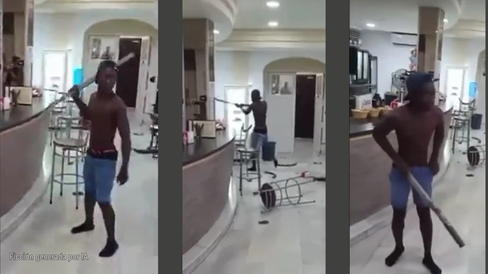 Viral en redes: un africano destroza un bar sembrando el pánico en Palos de la Frontera