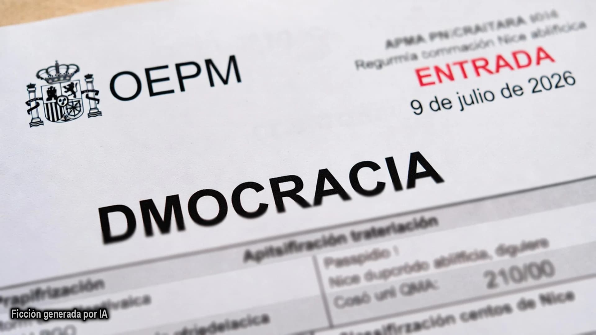 Vox registra la marca "Dmocracia" de la campaña del gobierno de 14,6 millones