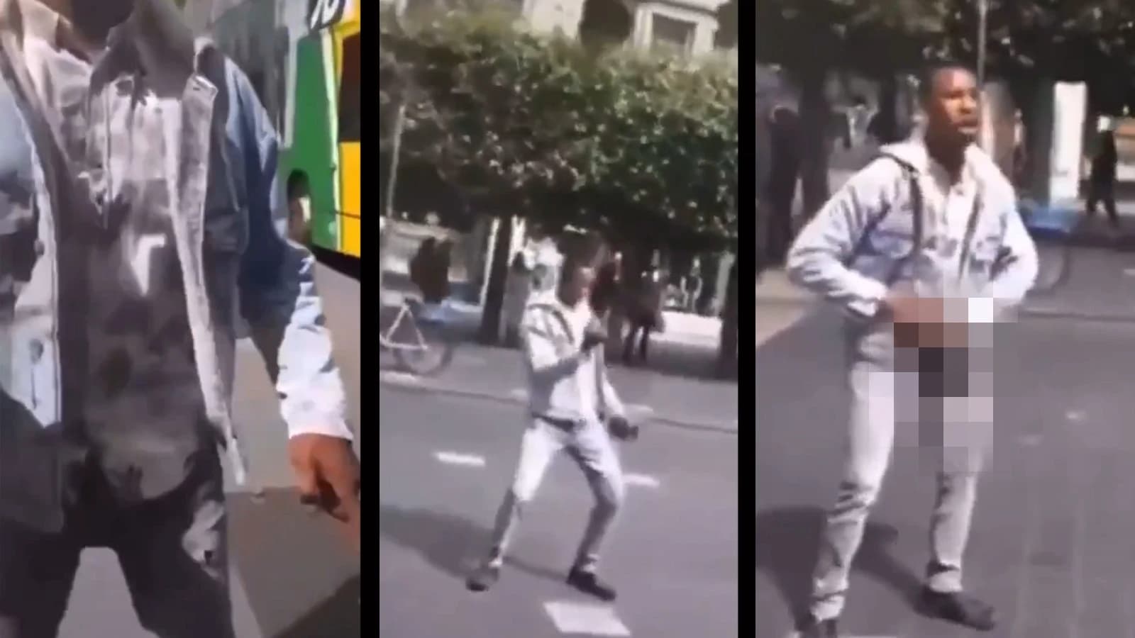 Vídeo que dejó a Dublín en shock: intenta secuestrar a una niña y se masturba en público