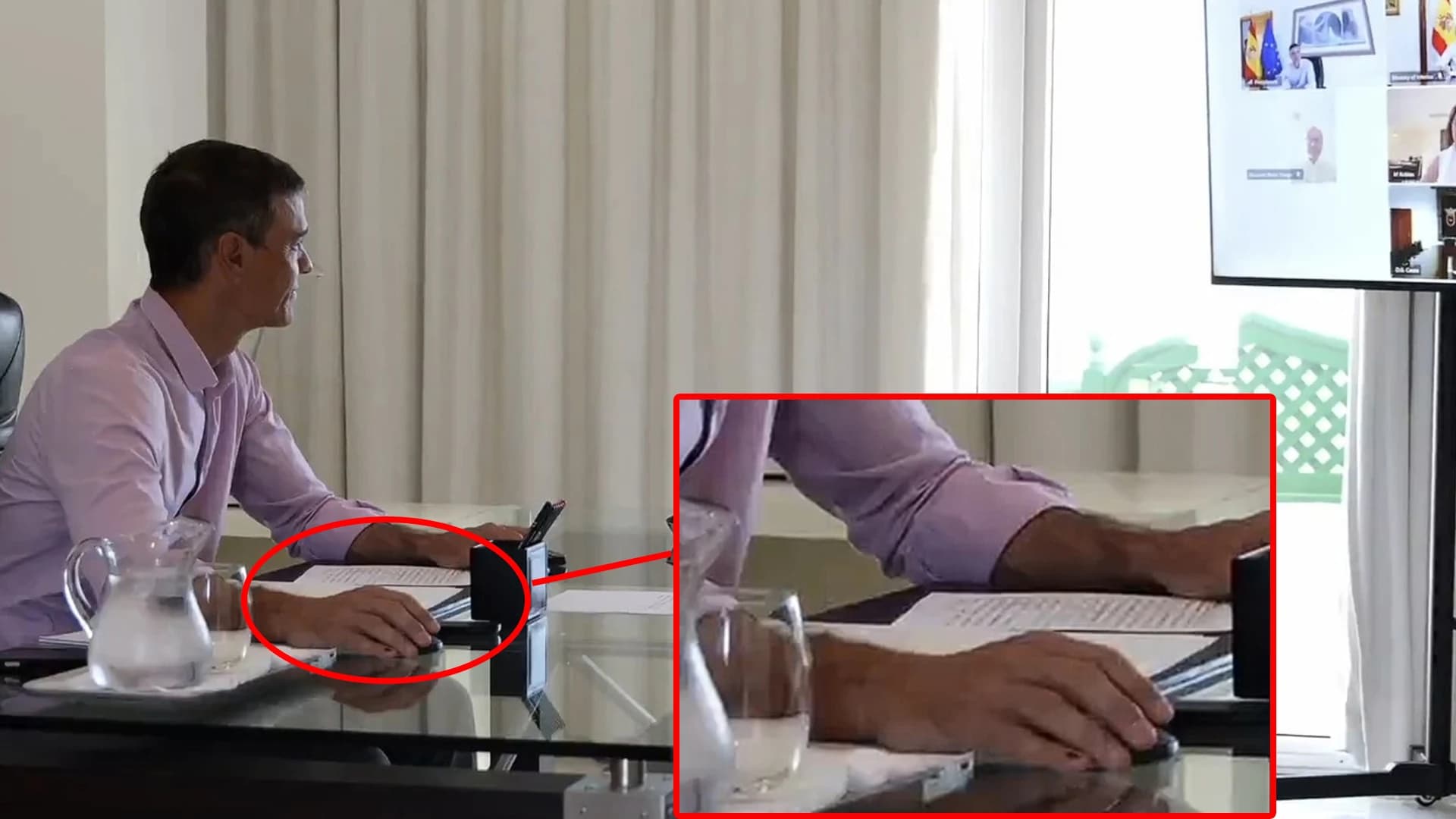 El vídeo donde Sánchez hace el ridículo con un ratón óptico: las redes en llamas