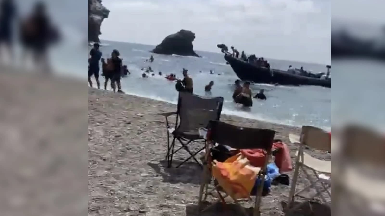 Vídeo: mafias eligen La Manga dejando ilegales en playa ante la mirada atónita de turistas