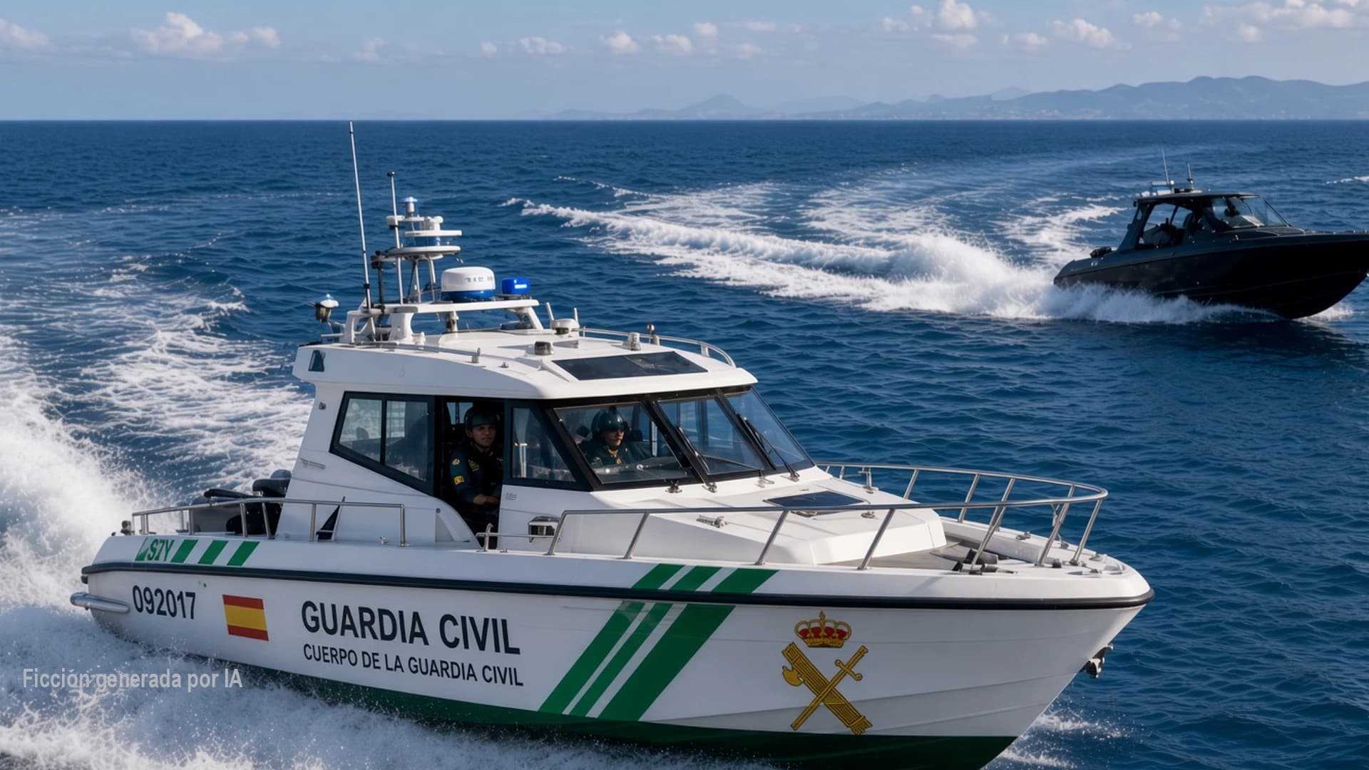Guardia Civil tiroteada en una persecución marítima antidroga