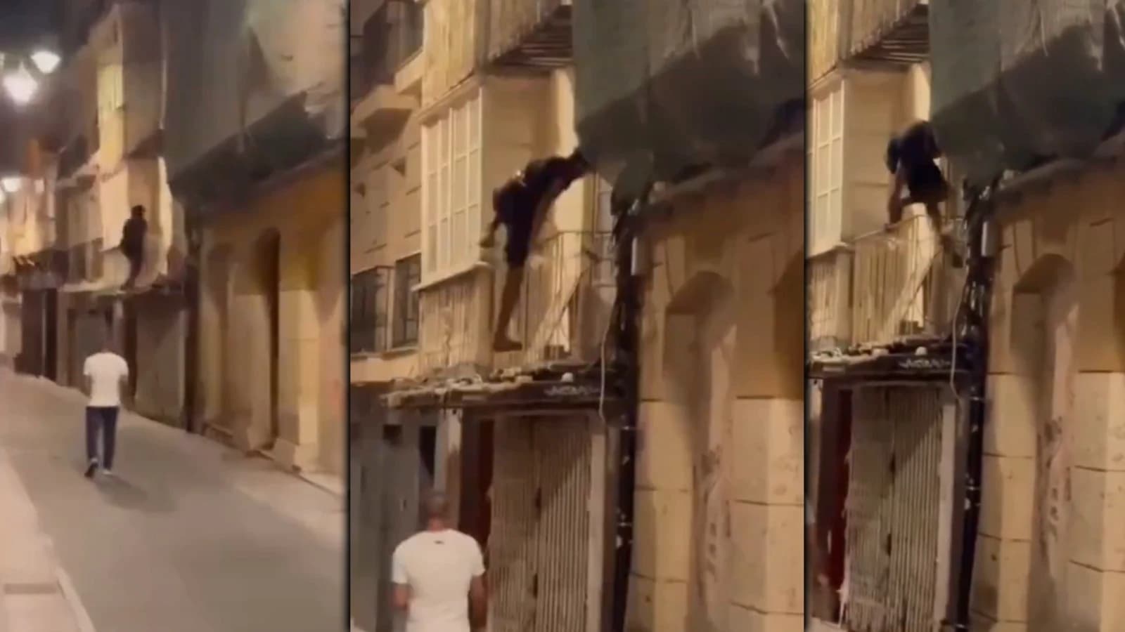 Vídeo: inmigrantes ilegales en Cartagena se cuelan por un balcón en el centro