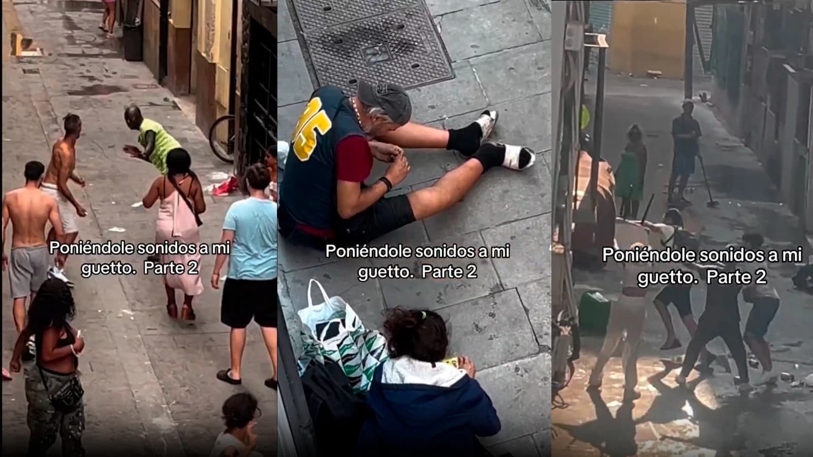 Vídeo: peleas, broncas y abandono total en el centro de Valencia