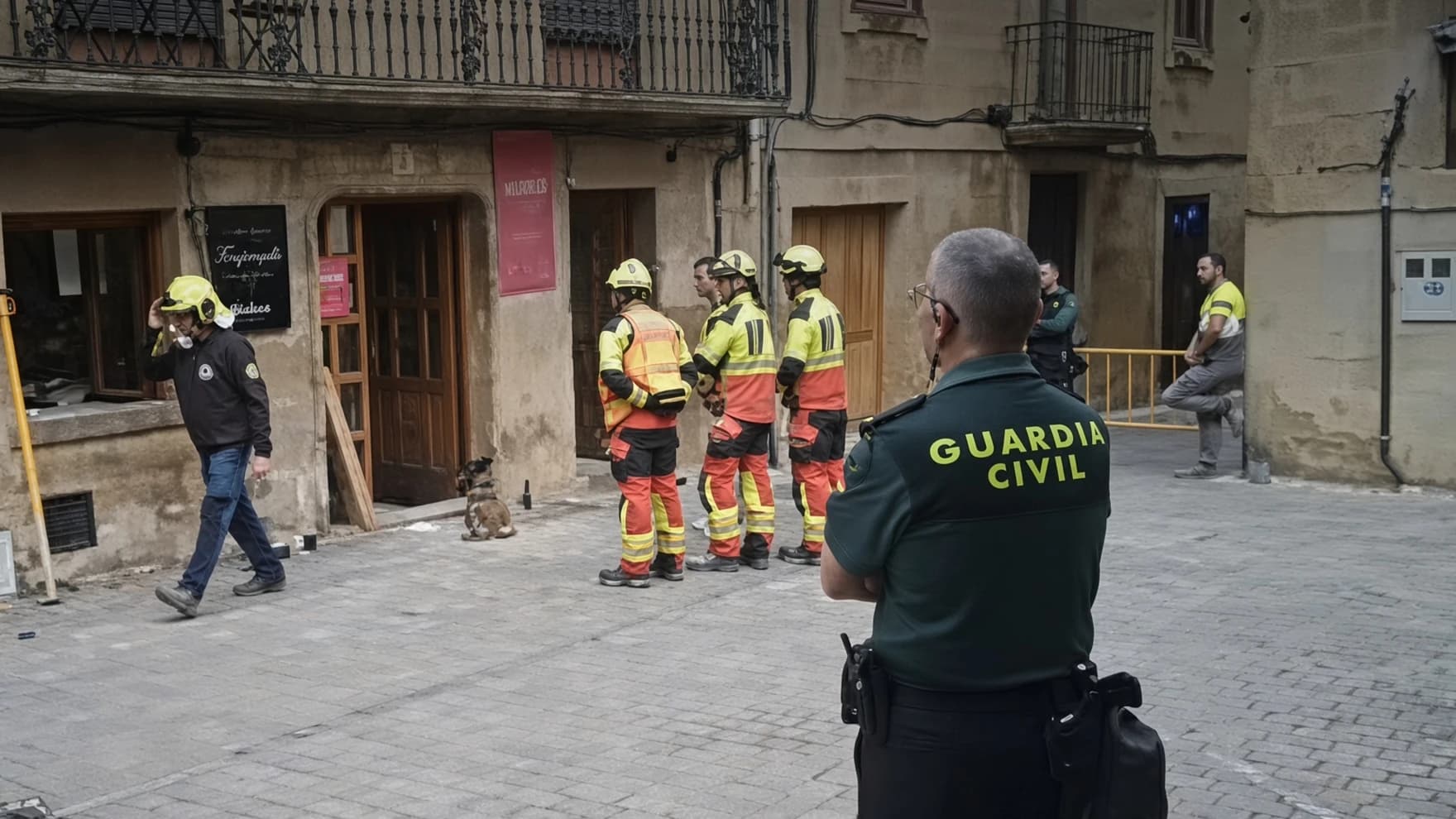 Vídeo del derrumbe del bar de La Rioja, 12 afectados, decenas de atrapados
