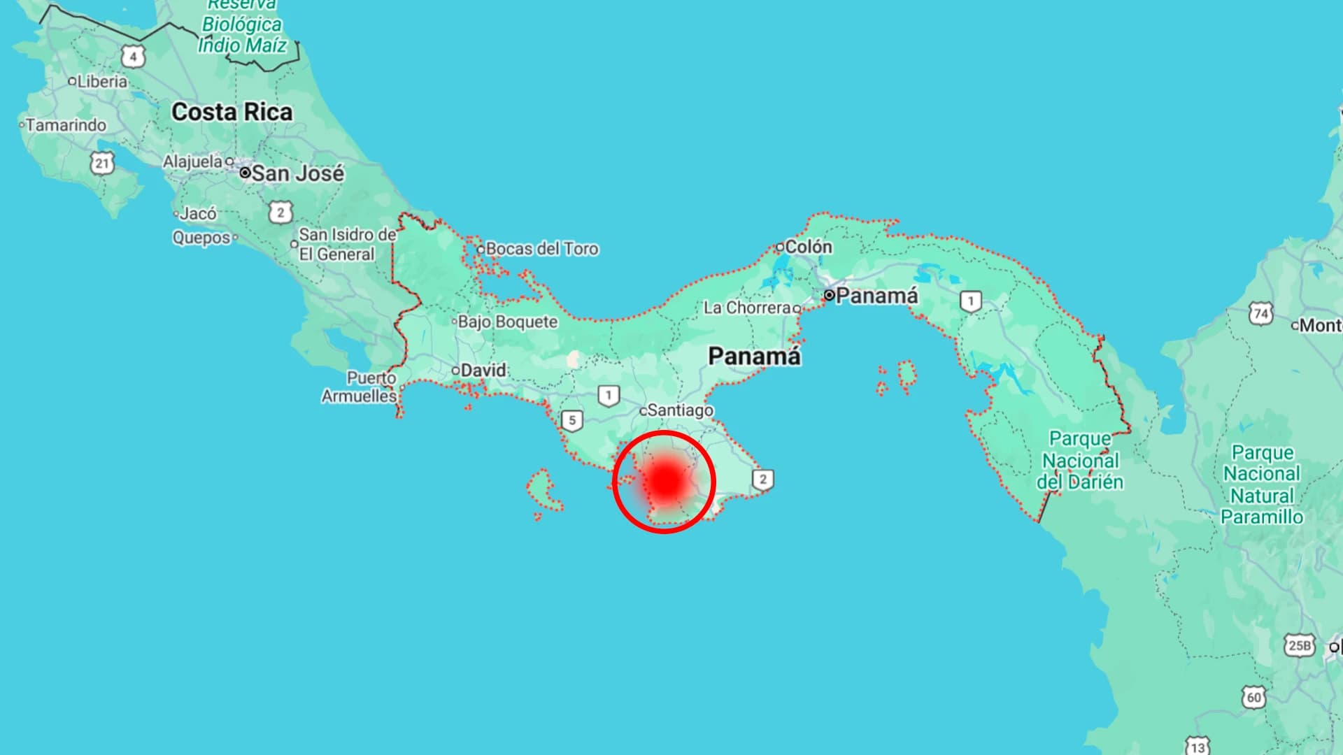 Potente terremoto de magnitud 7,7 en el suroeste de Panamá desata avisos por tsunami