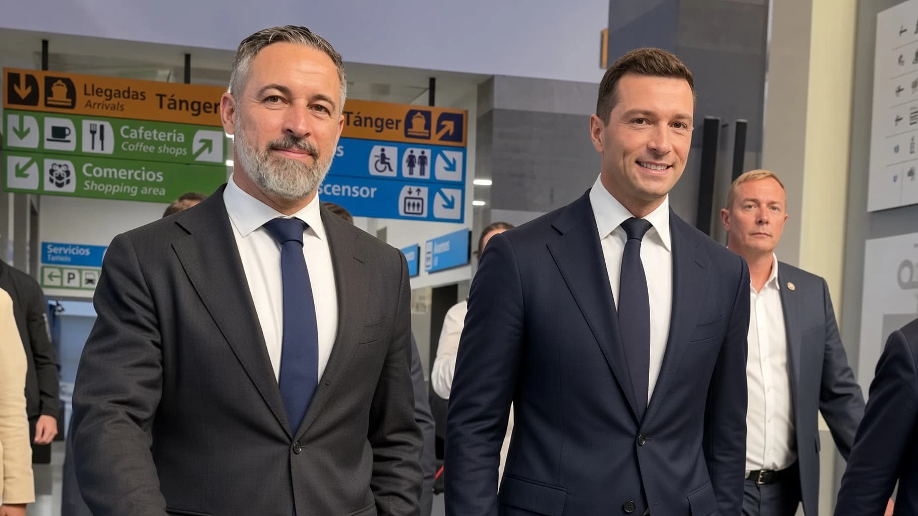 Vídeo: Abascal no olvida a CEUTA: el presidente de VOX junto a Jordan Bardella llegando a la cuidad autónoma para el 12 de octubre