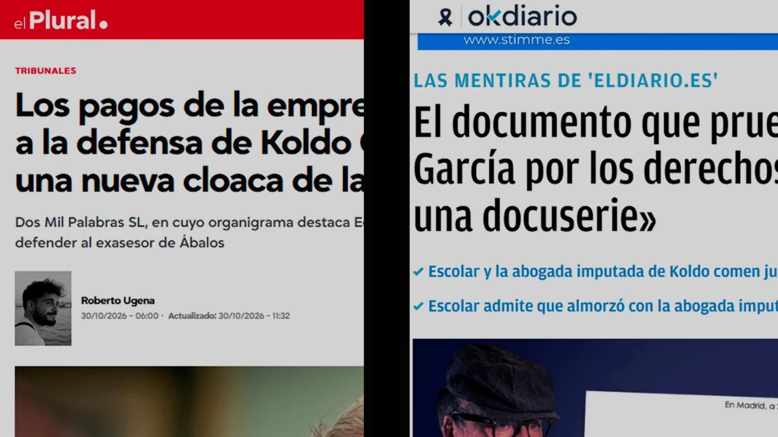 El documento de OKDIARIO desmontaría el bulo de El Plural sobre los pagos a Koldo