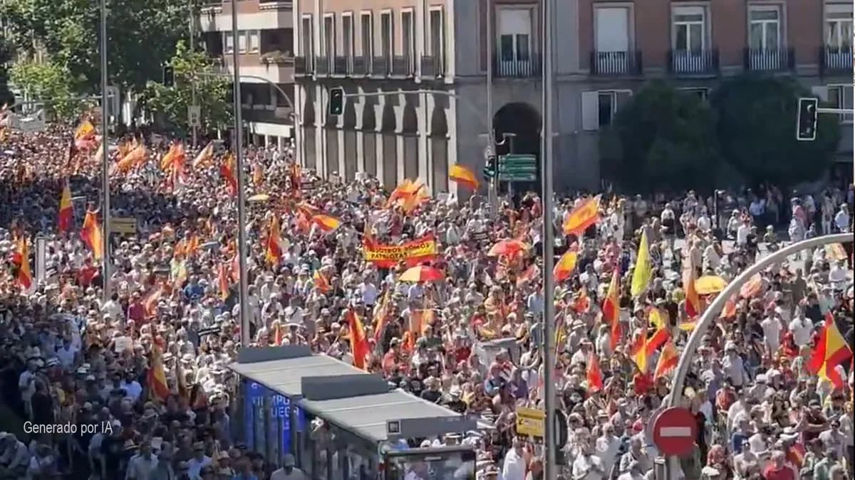 Manifestación contra el Gobierno abarrotada
