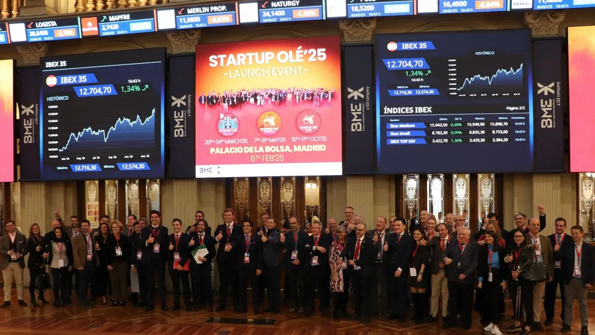 Startup OLÉ celebra su 13ºaniversario en la Bolsa de Madrid con líderes globales del emprendimiento