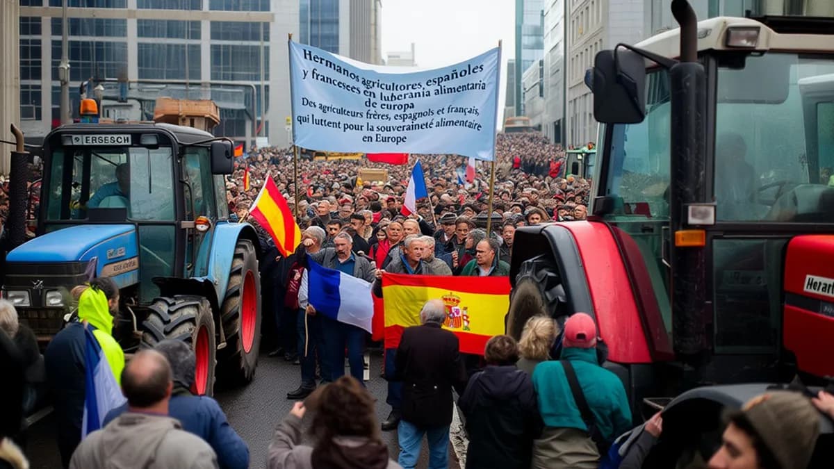 La rebelión de los tractores: agricultores franceses y españoles desafían a Bruselas en una lucha por la supervivencia