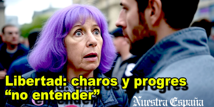 Nuestra España libertad charos y progres no entender