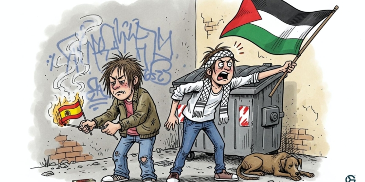 España en ruinas: huelga por Palestina