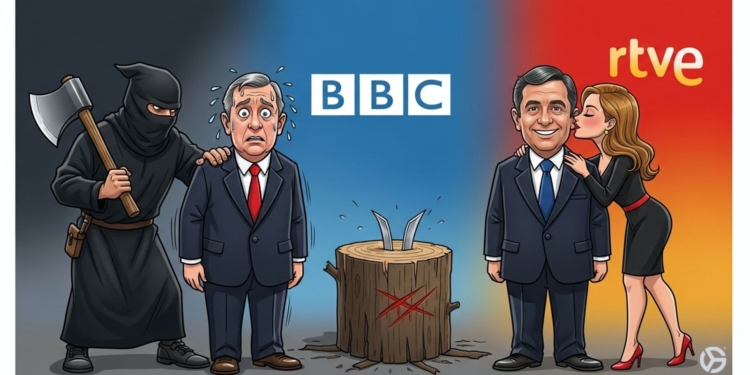 La caída de la BBC: escándalo de manipulación mientras RTVE sigue impune