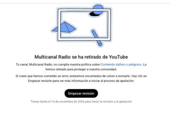 CENSURA BRUTAL contra Multicanal Radio: YouTube, verdugo de la libertad