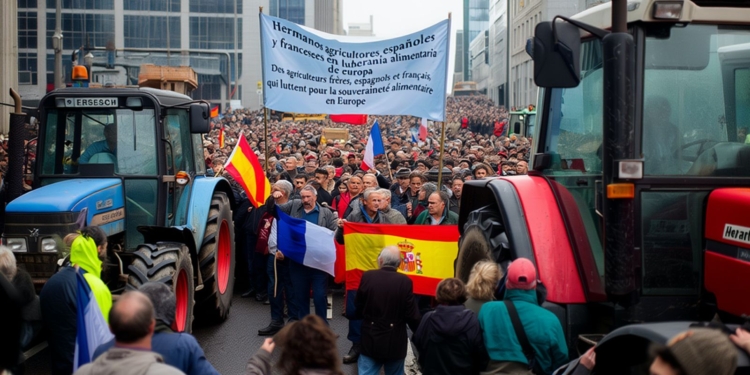 La rebelión de los tractores: agricultores franceses y españoles desafían a Bruselas en una lucha por la supervivencia