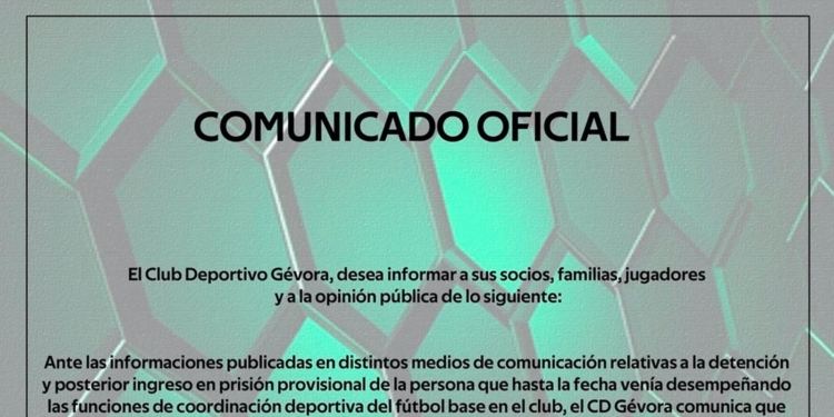 Prisión provisional para el exentrenador del CD Gévora por presunta pornografía infantil