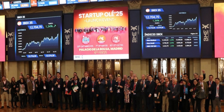 Startup OLÉ celebra su 13ºaniversario en la Bolsa de Madrid con líderes globales del emprendimiento