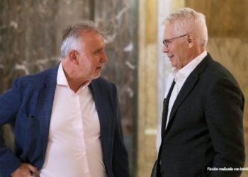 Garzón con Ángel Víctor Torres