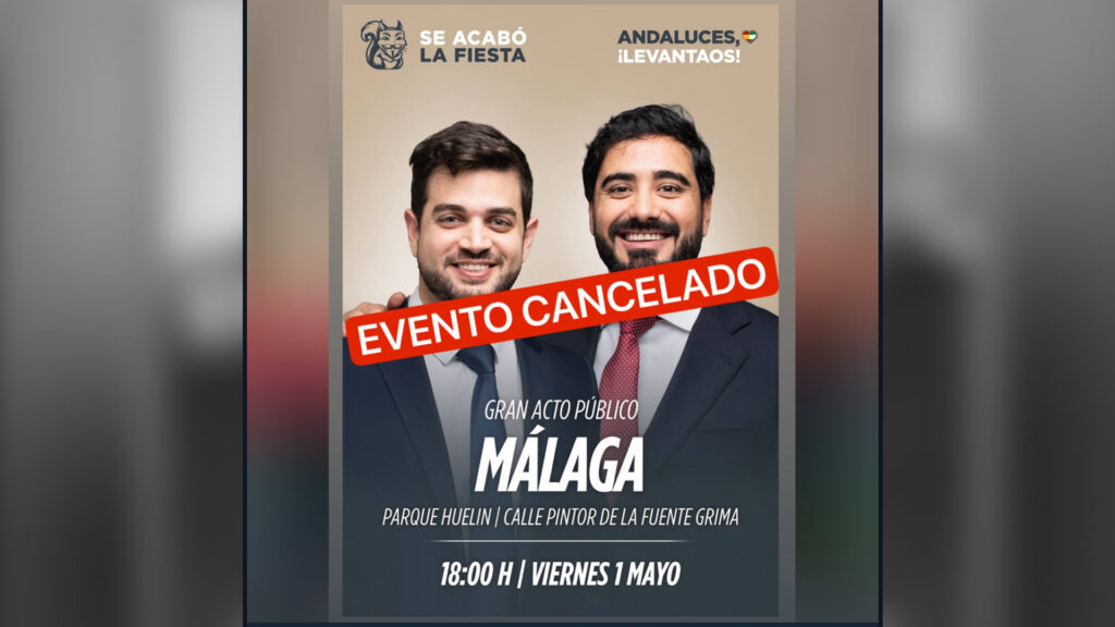 Alvise cancela todos sus actos