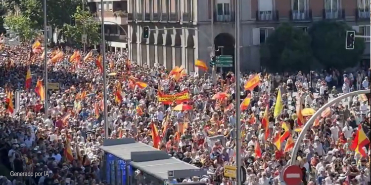 marcha por la dignidad manifestación abarrotada en contra del gobierno
