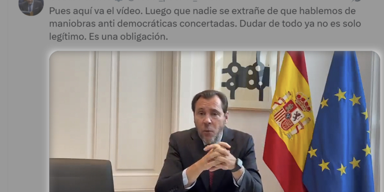 Óscar Puente hace un vídeo presidencial, aló presidente