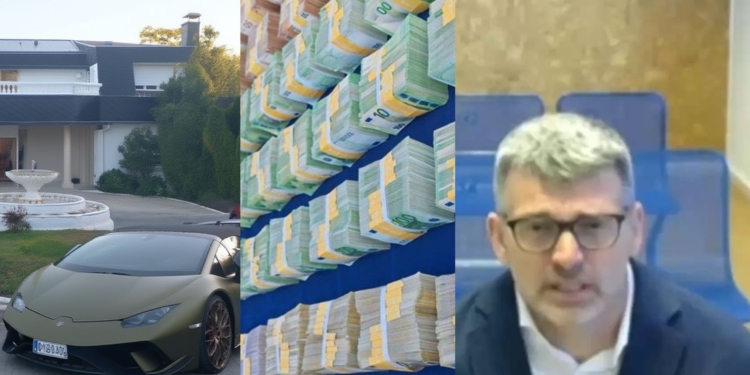 20 millones, el exjefe de la UDEF y un estado corrupto. Montaje con coche de lujo, fajos de billetes y Óscar Sánchez declarando
