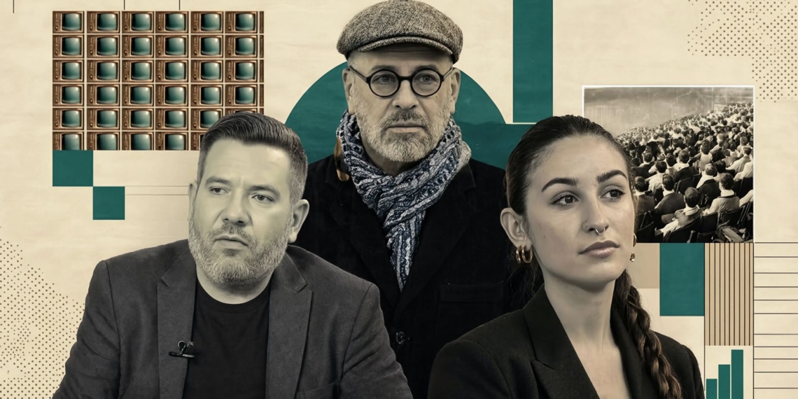 Los 61 periodistas de Teijelo: la red de propaganda del PSOE al descubierto. Collage con el abogado Jacobo Teijelo (izquierda), Chema Garrido (centro) y Ángela Poves (derecha).
