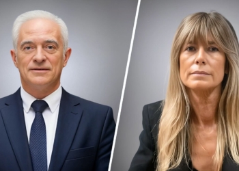 El juez Peinado evalúa las medidas cautelares a Begoña Gómez. Montaje con el juez Juan Carlos Peinado (izquierda) y Begoña Gómez (derecha).