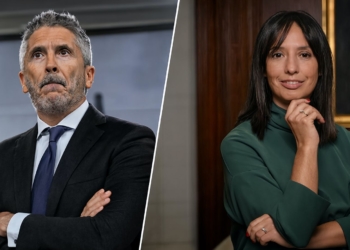¿Quién miente: Marlaska o Mercedes González? La directora de la GC hunde al ministro al admitir contactos con la “fontanera”. Montaje con Fernando Grande-Marlaska (izquierda) y Mercedes González (derecha).