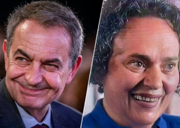 Zapatero y Gertru: los chats que lo están destapando todo. Montaje con José Luis Rodríguez Zapatero (izquierda) y Gertrudis, su secretaria (derecha).